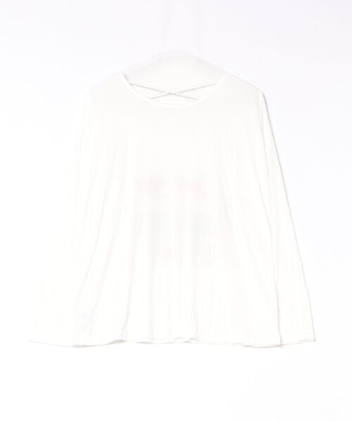 HOOK for girls　マリンプリントレースアップ長袖ルーズトップス