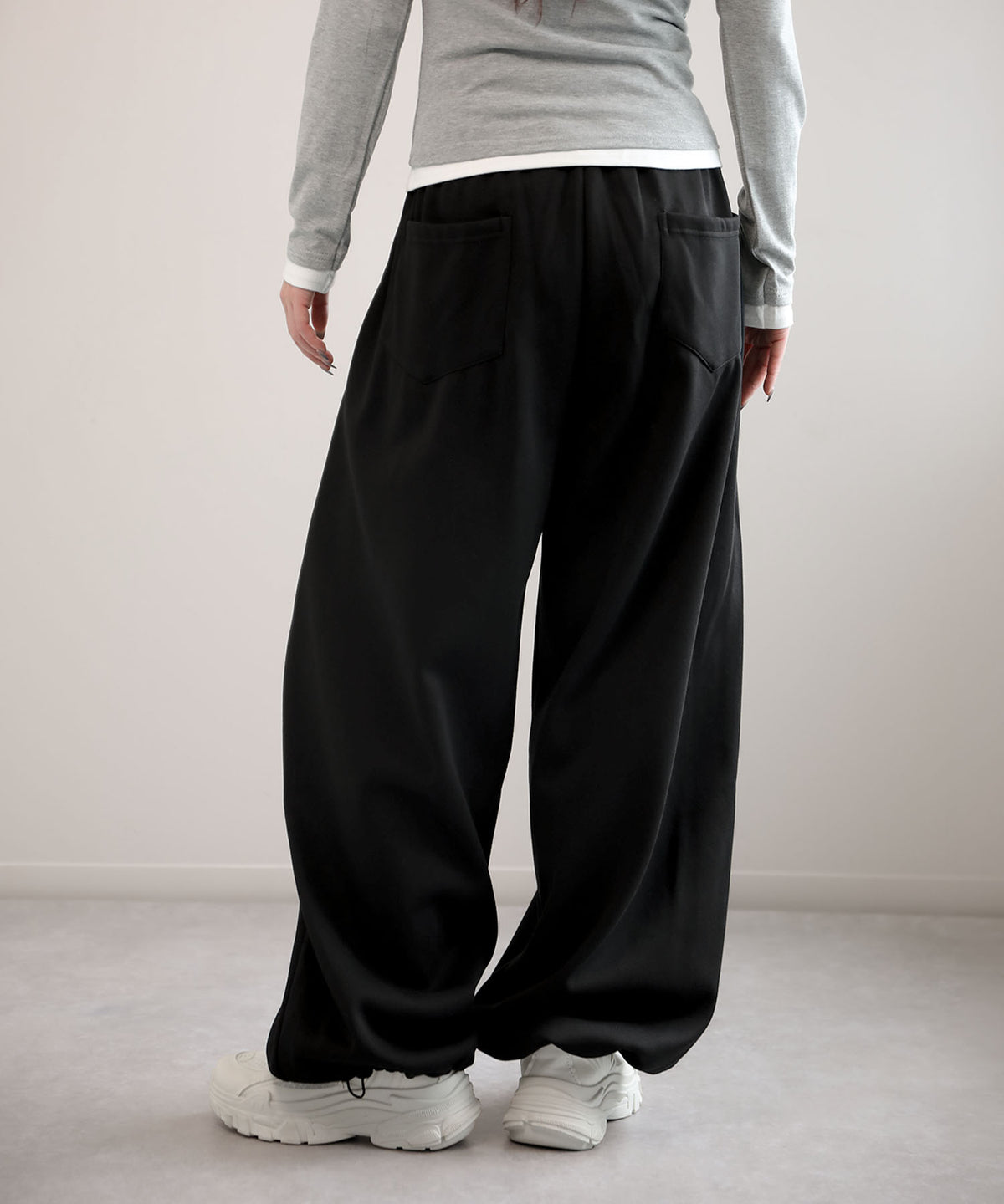 aimoha/タック入り裏起毛スウェットパンツ