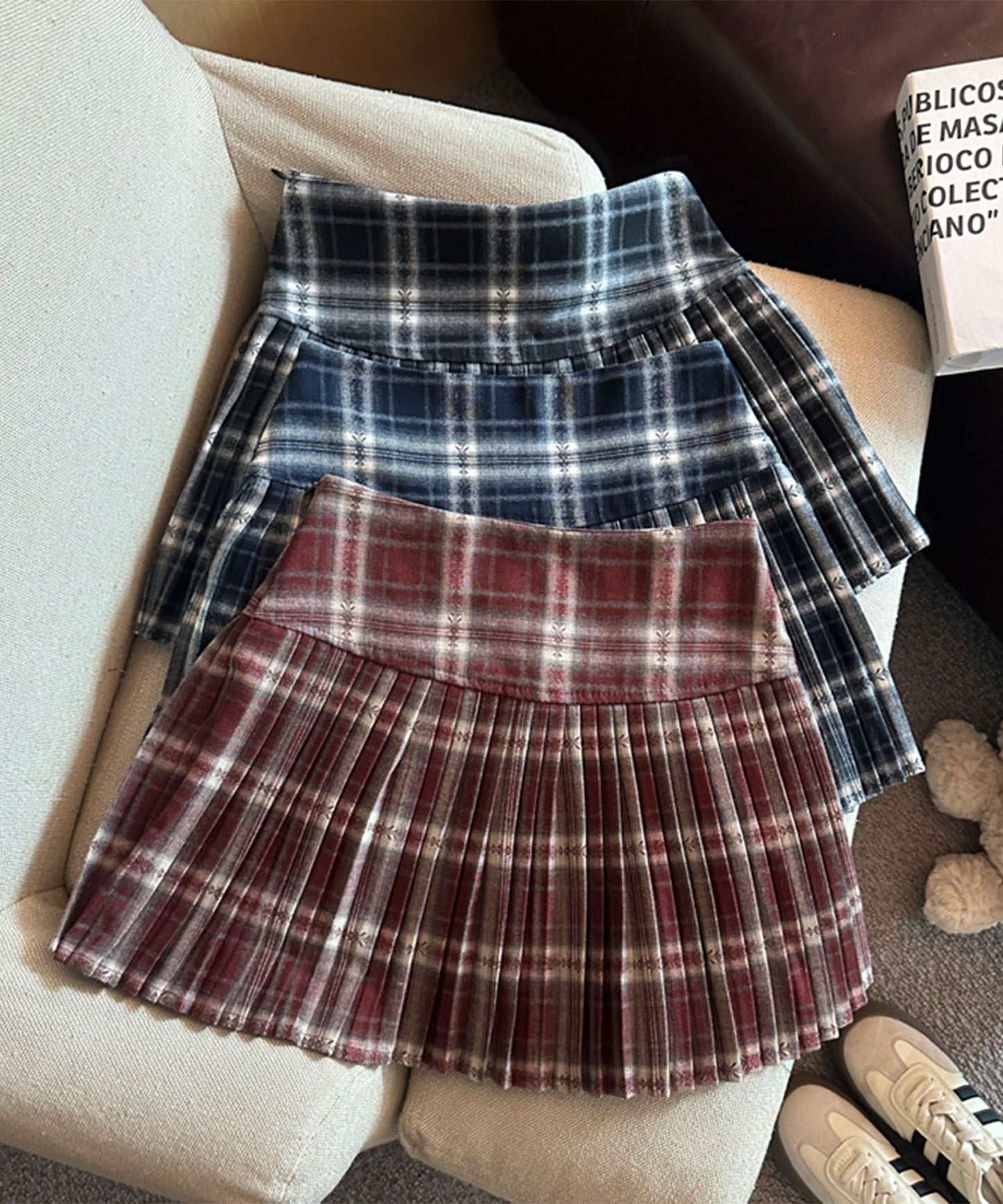 HOOK for girls　チェック柄 プリーツ ミニスカート