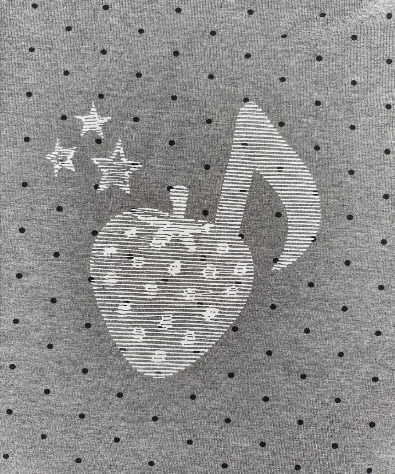 HOOK for girls　総ドット柄 タートルネック 半袖スリムトップス (SS)