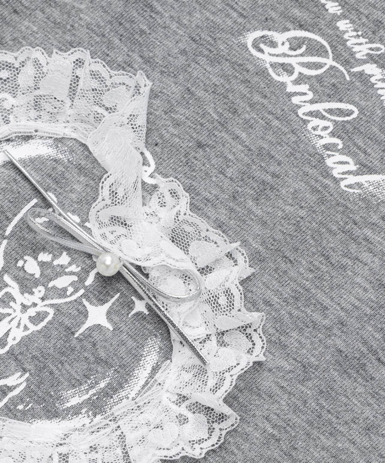 HOOK for girls　レースフリルハート ビッグTシャツ (SS)