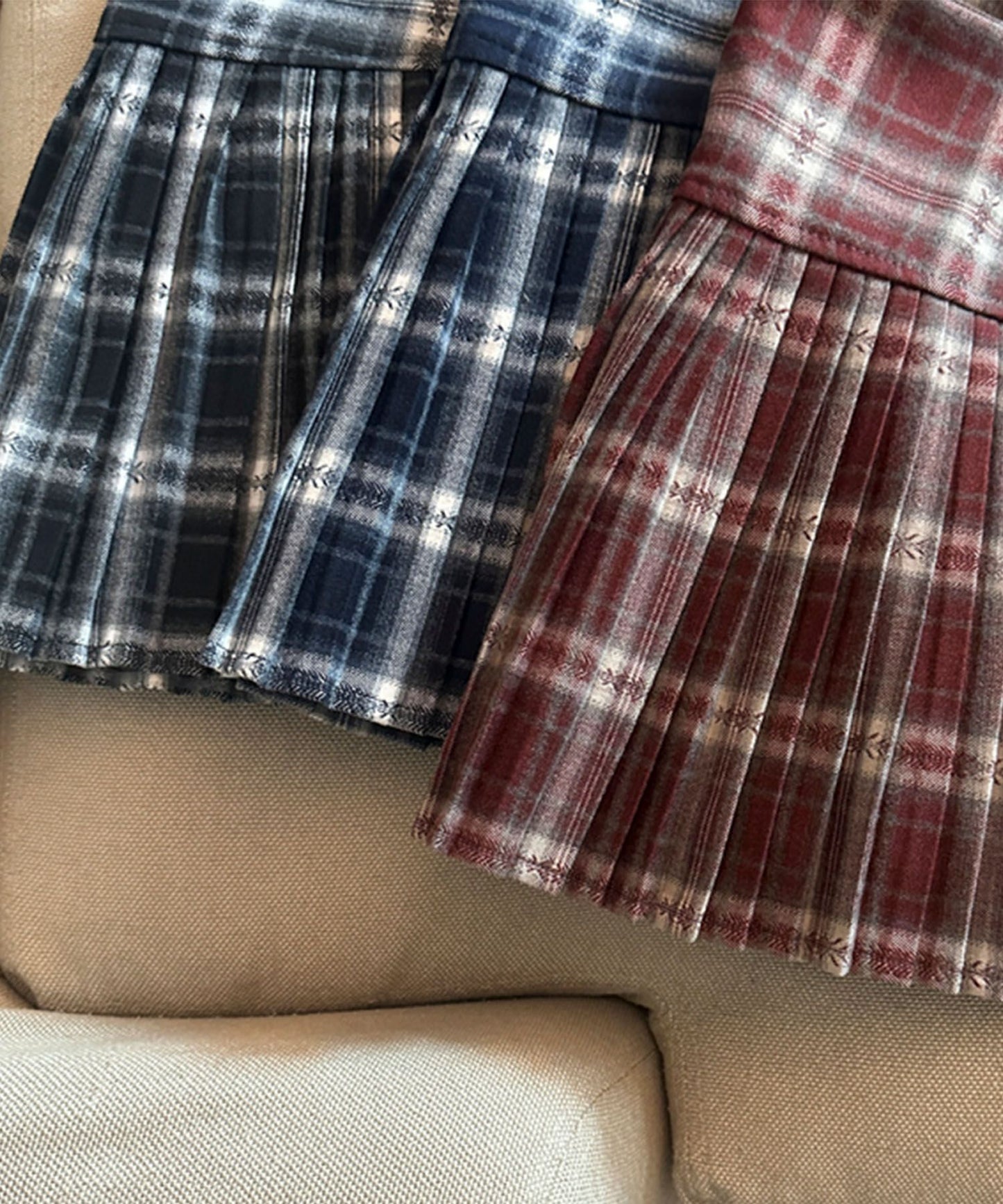 HOOK for girls　チェック柄 プリーツ ミニスカート