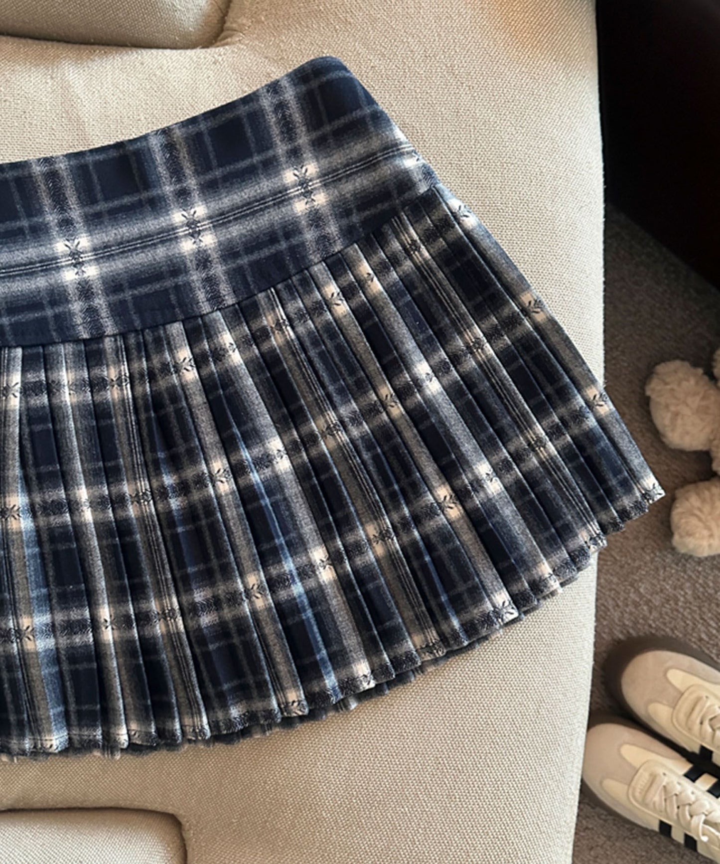 HOOK for girls　チェック柄 プリーツ ミニスカート