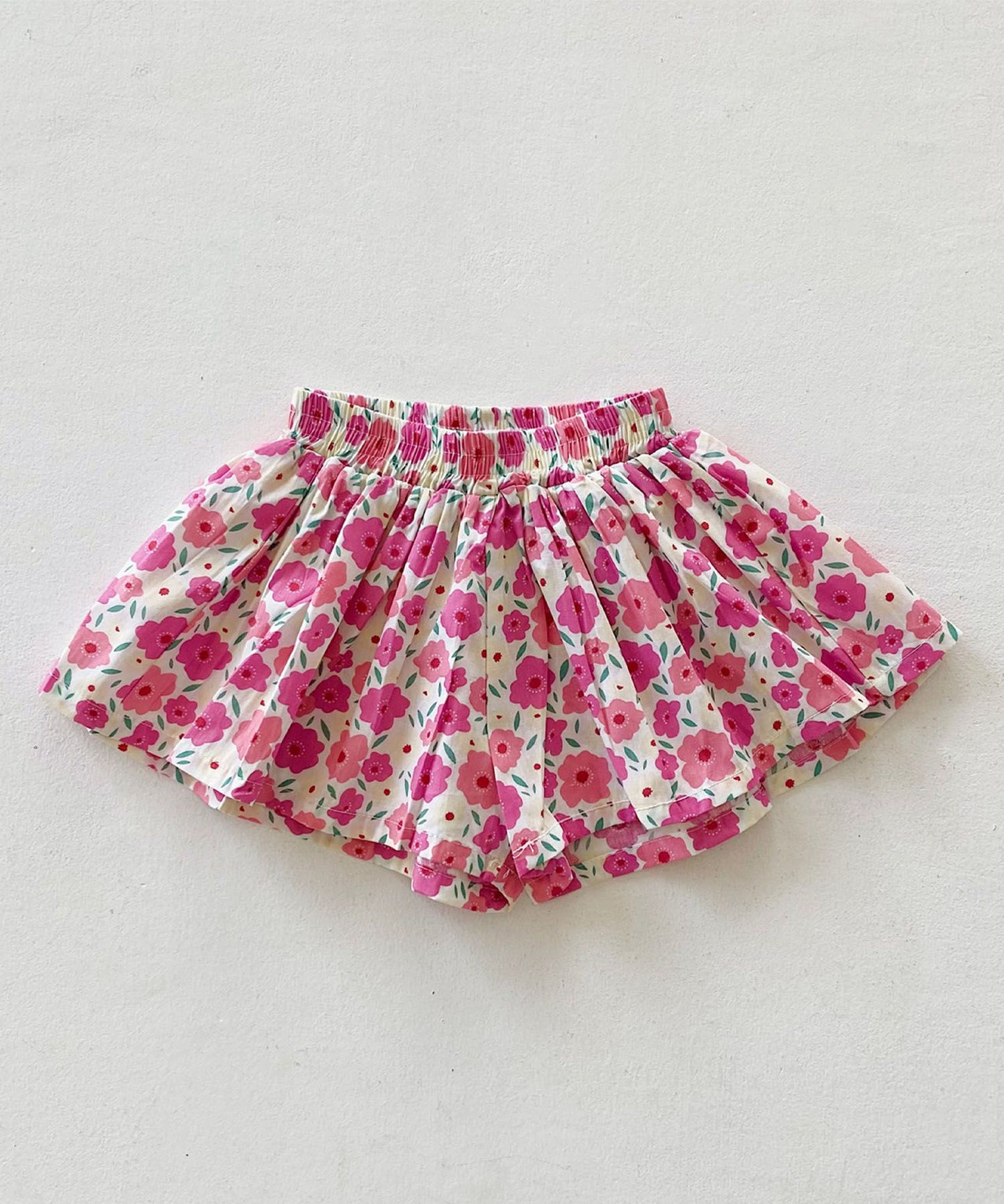 【aimoha-KIDS-】フラワーガーデン フレアショートパンツ