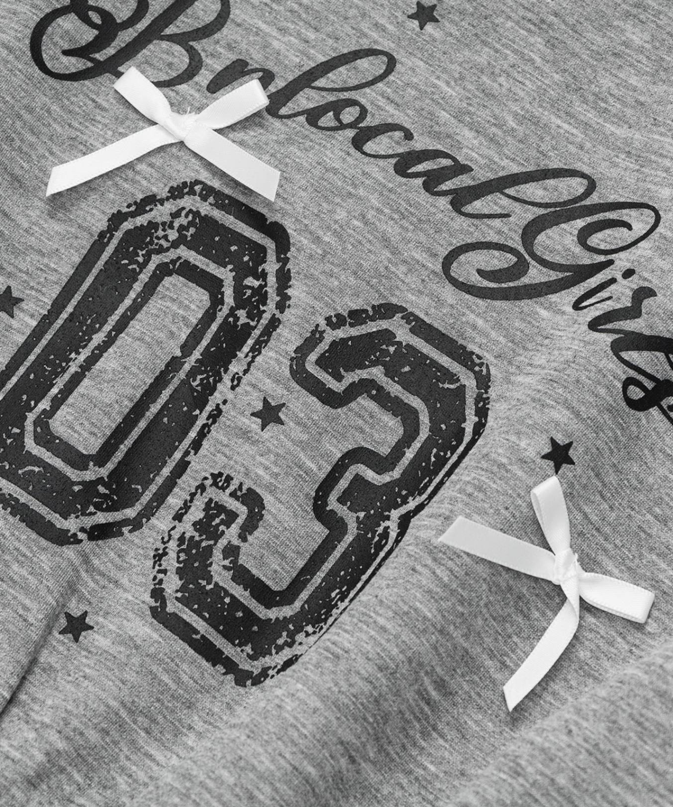 HOOK for girls リボン×ナンバーーリングロゴ　ロンT