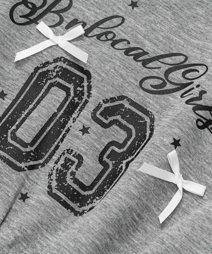 HOOK for girls リボン×ナンバーーリングロゴ　ロンT