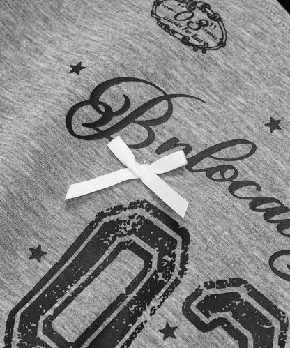 HOOK for girls リボン×ナンバーーリングロゴ　ロンT