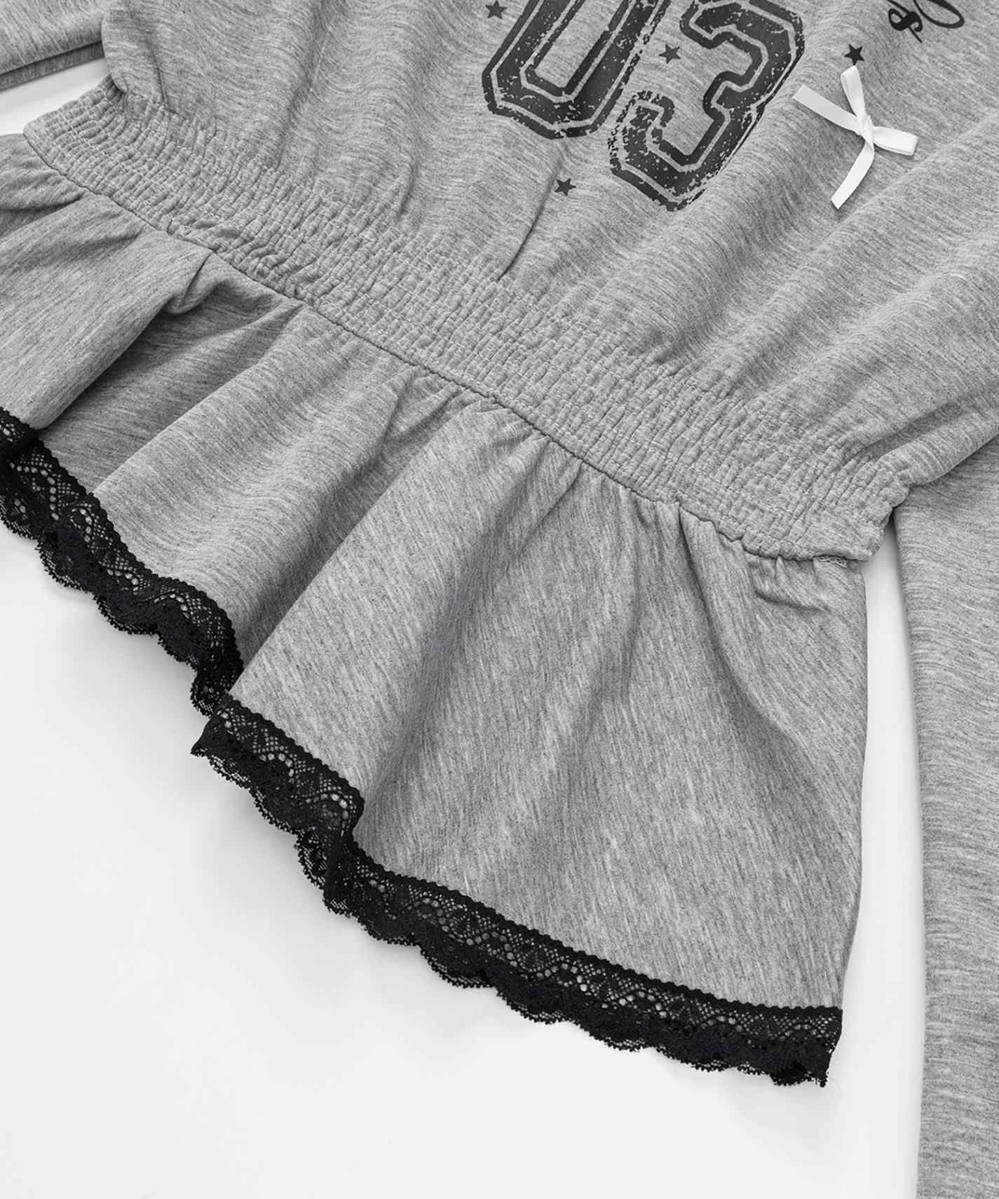 HOOK for girls リボン×ナンバーーリングロゴ　ロンT