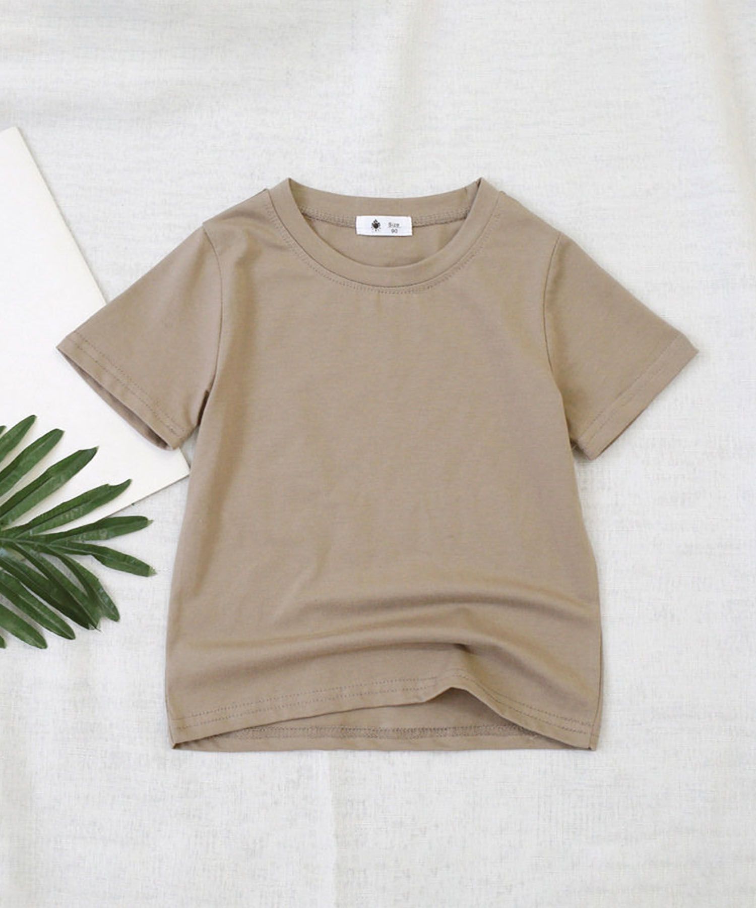 【aimoha-KIDS-】ベーシック半袖Tシャツ