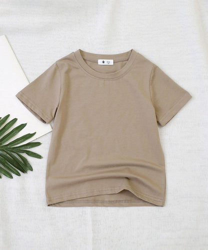 【aimoha-KIDS-】ベーシック半袖Tシャツ
