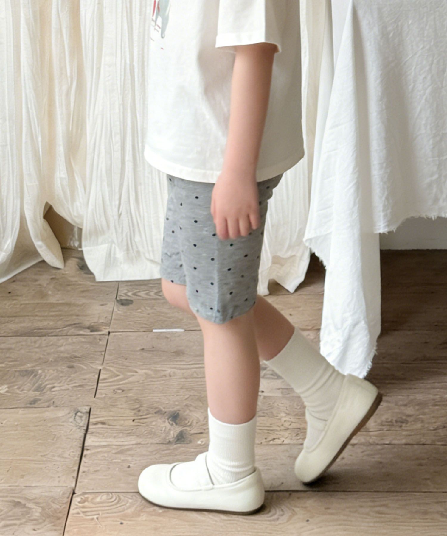 【aimoha-KIDS-】柄レギンスパンツ