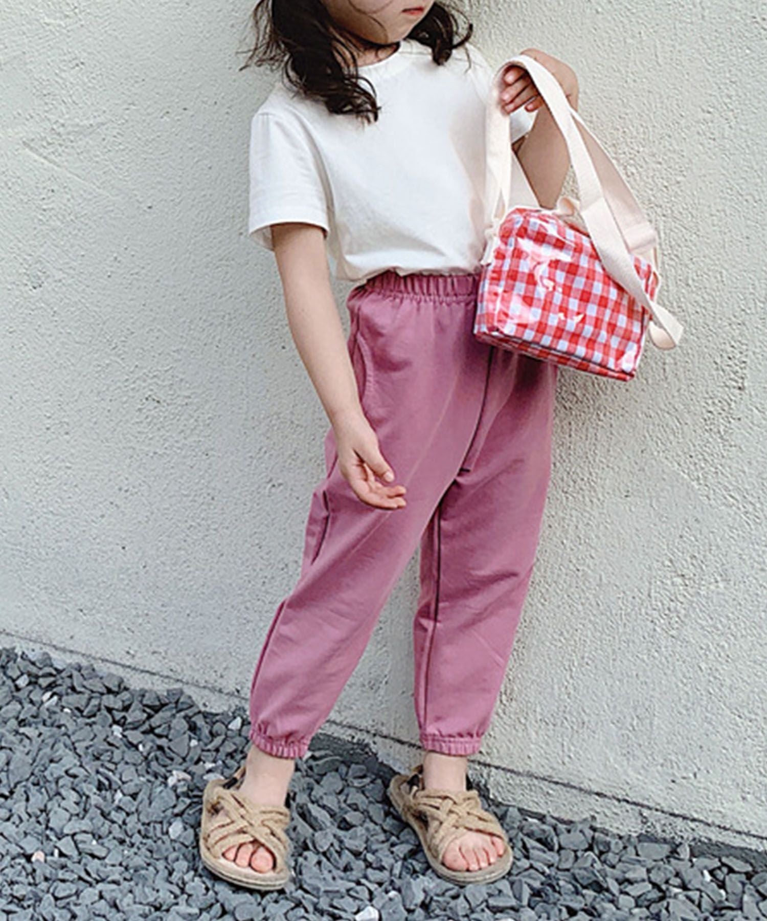 【aimoha-KIDS-】ベーシック半袖Tシャツ