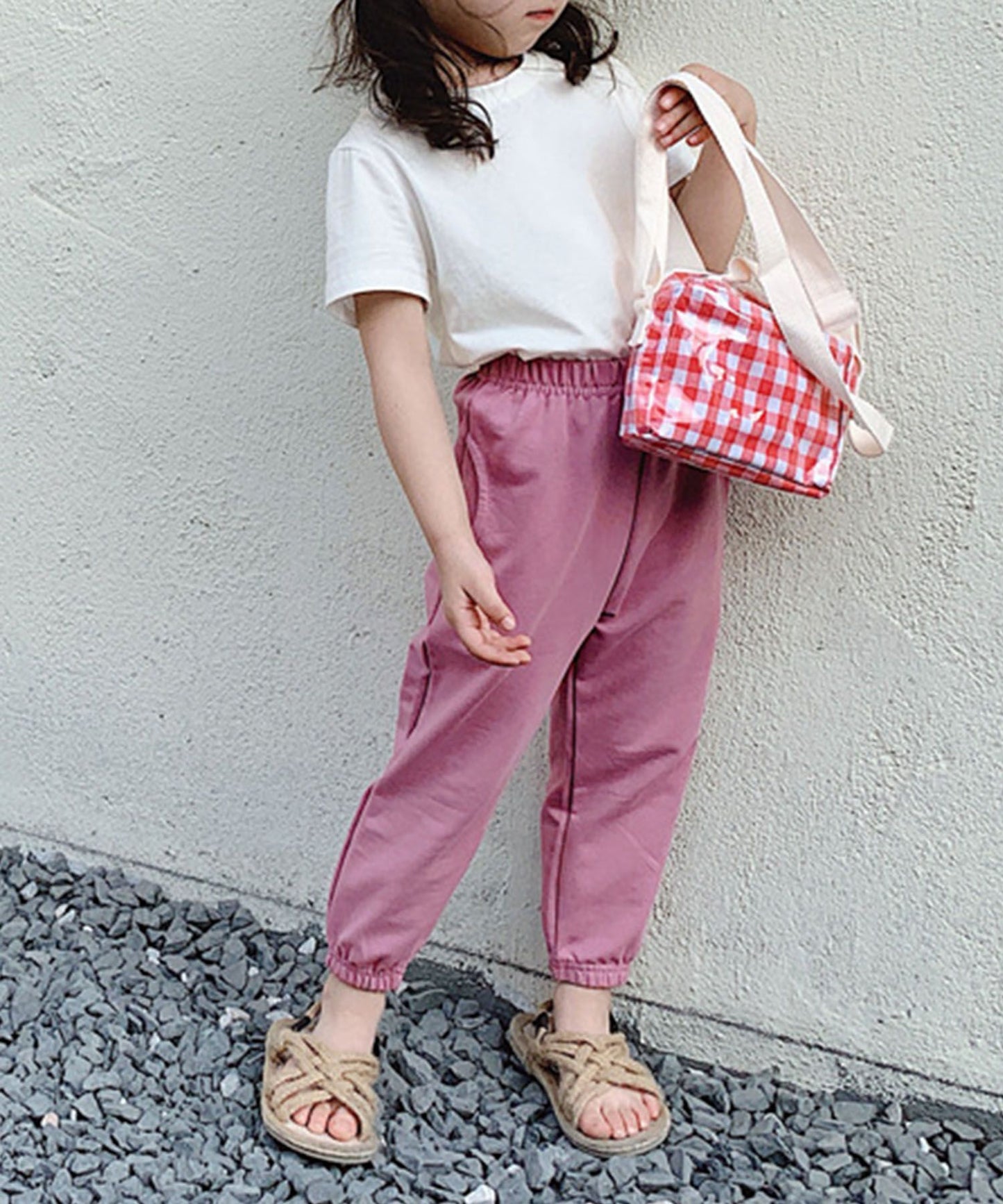 【aimoha-KIDS-】ベーシック半袖Tシャツ