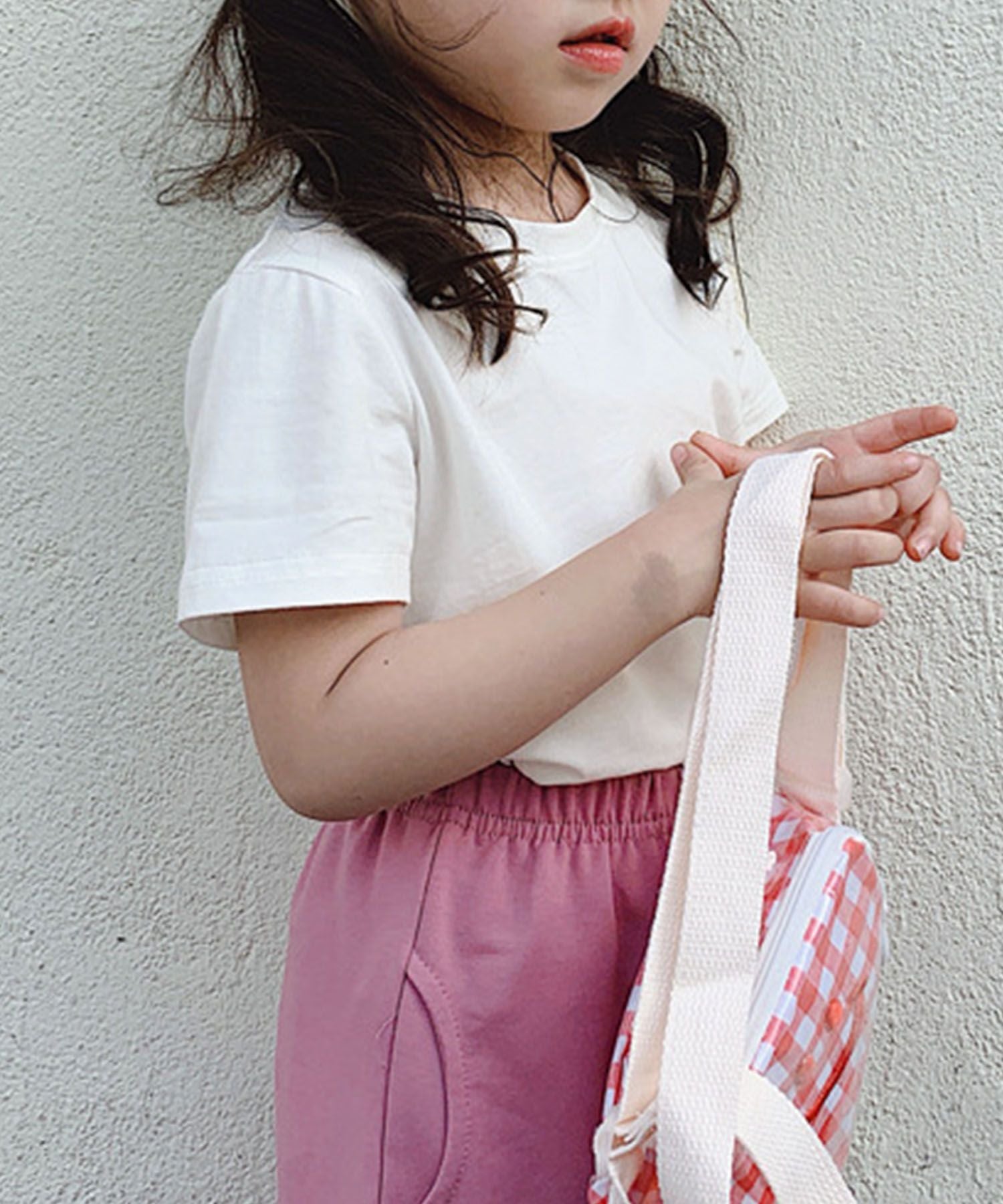 【aimoha-KIDS-】ベーシック半袖Tシャツ