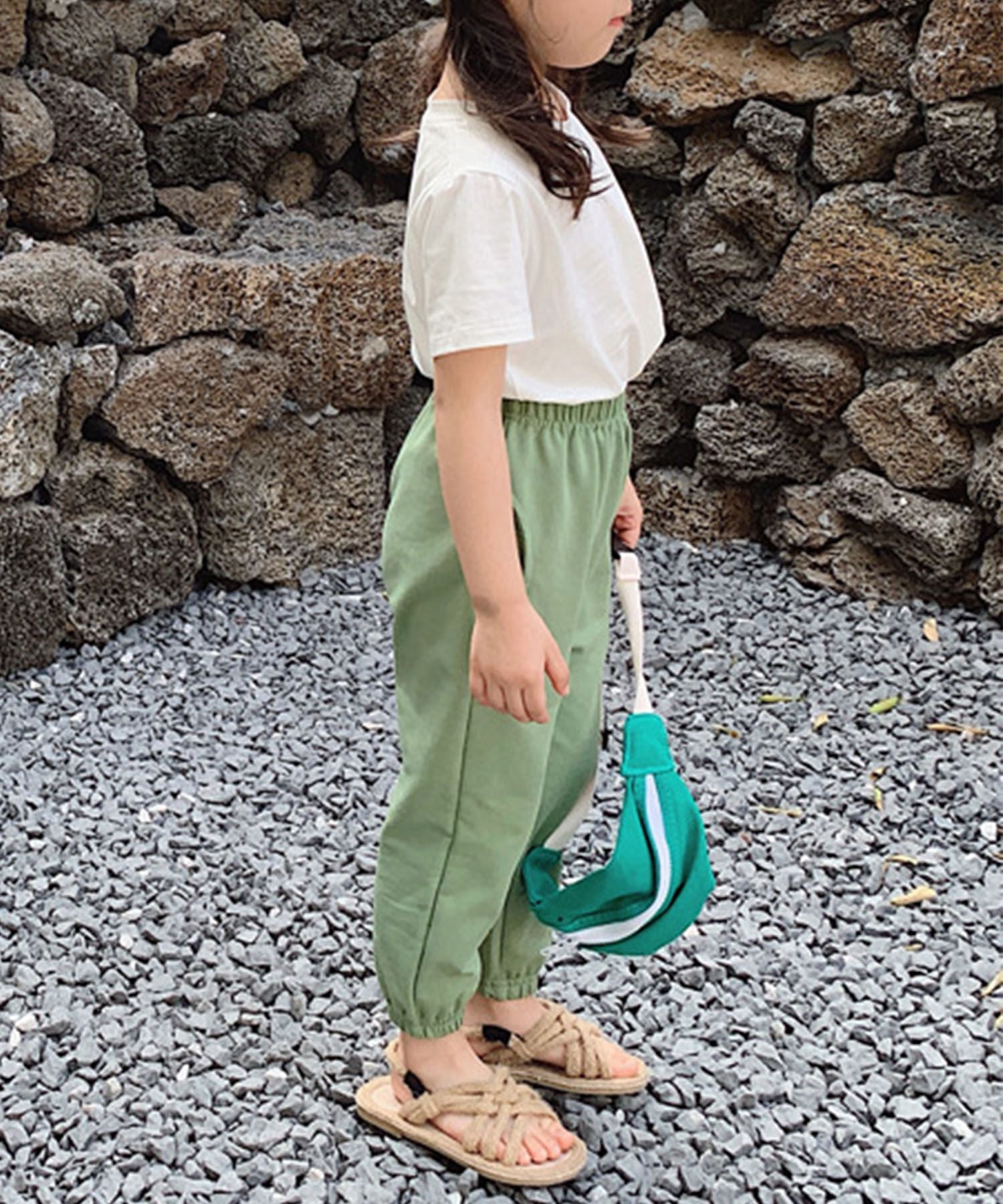 【aimoha-KIDS-】ベーシック半袖Tシャツ