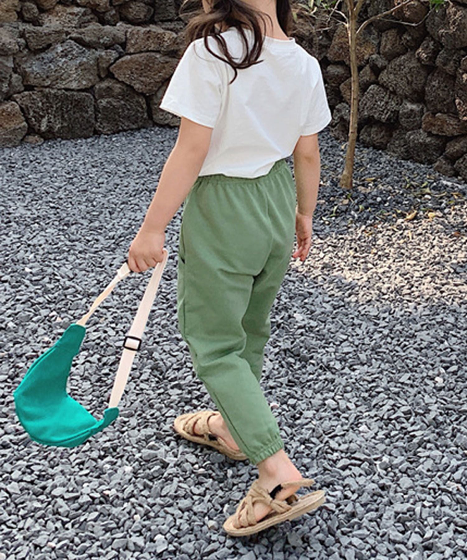 【aimoha-KIDS-】ベーシック半袖Tシャツ