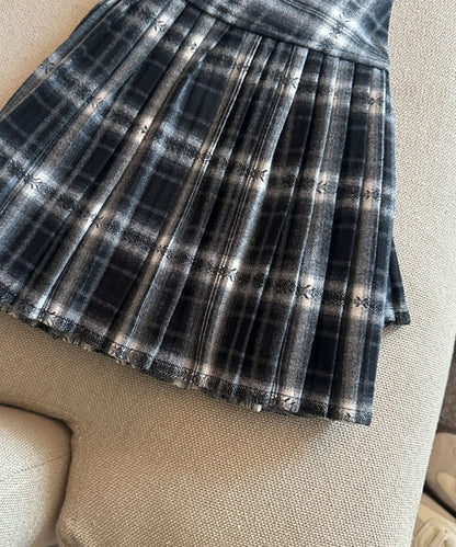 HOOK for girls　チェック柄 プリーツ ミニスカート