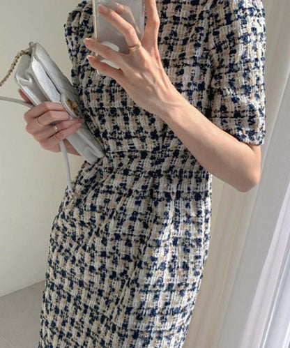 【Jasmine】ツイードフレアミニワンピース