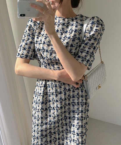 【Jasmine】ツイードフレアミニワンピース