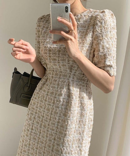 【Jasmine】ツイードフレアミニワンピース