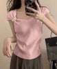 【Jasmine】ハートカラーパール半袖Ｔシャツ