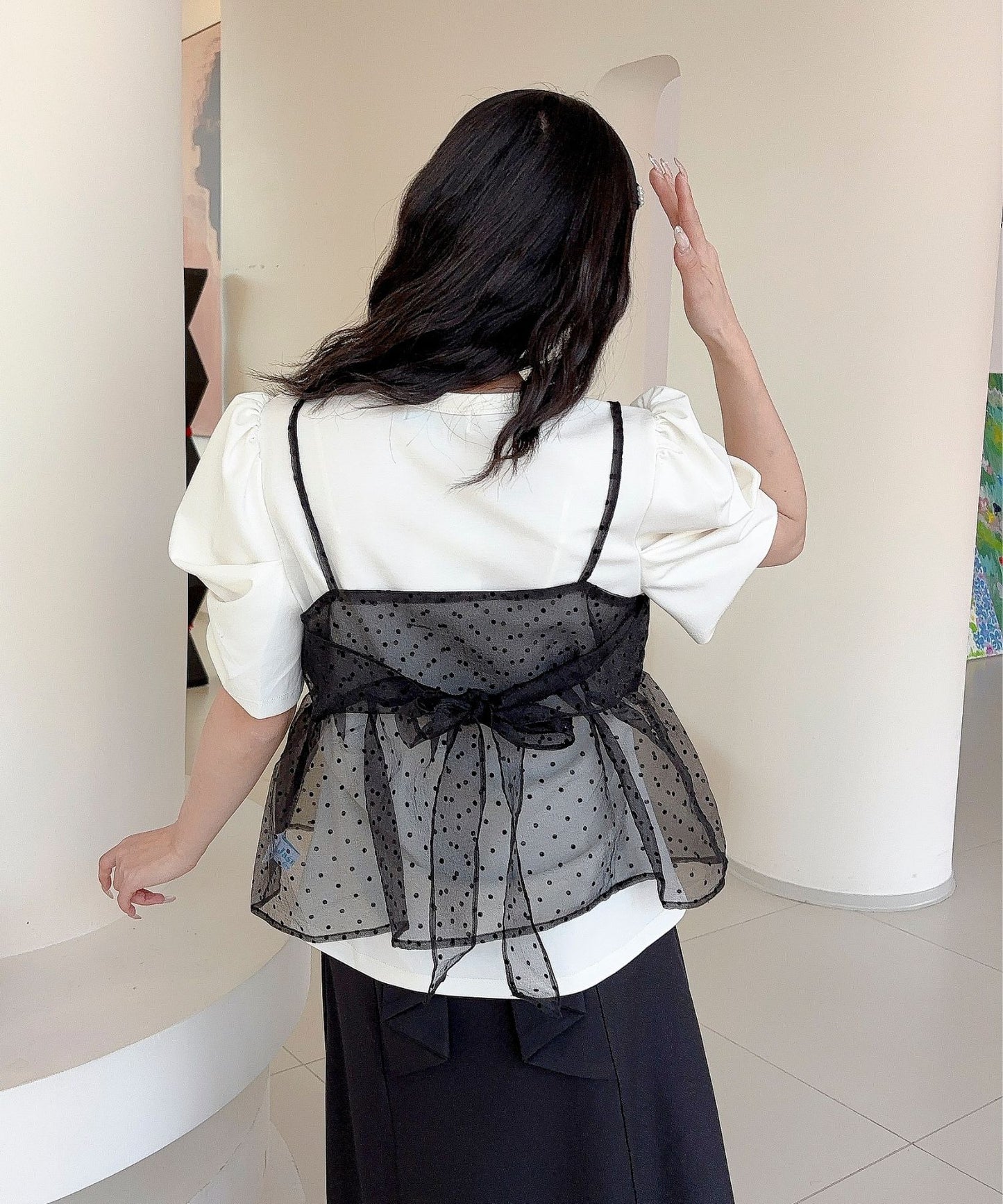 【Jasmine】ドッドバックリボンビスチェ
