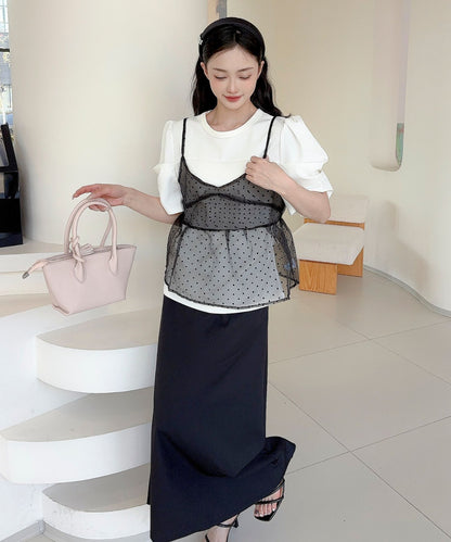 【Jasmine】ドッドバックリボンビスチェ