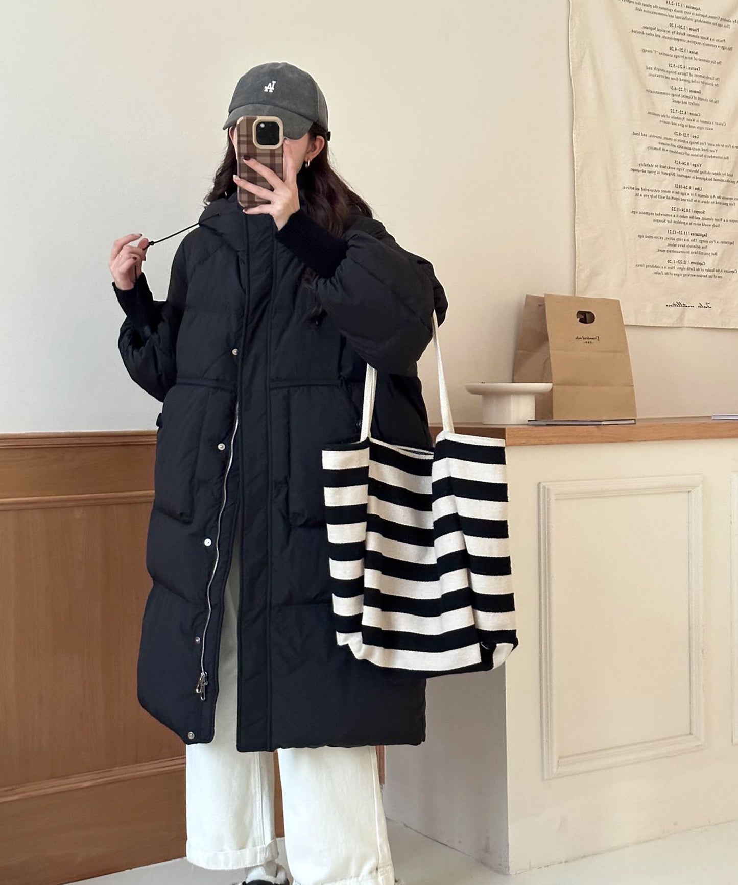 オーバーサイズ中綿ロングダウンコート