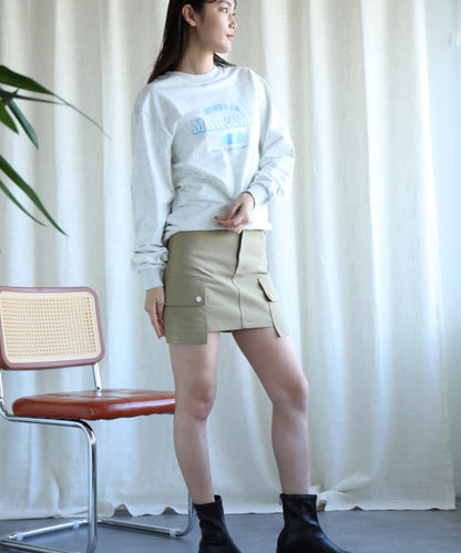 aimoha/カレッジロゴ長袖Tシャツ