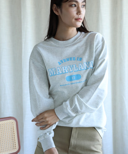 aimoha/カレッジロゴ長袖Tシャツ