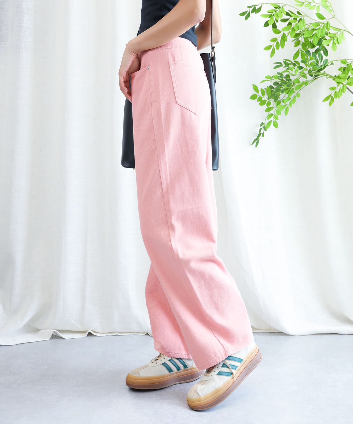aimoha/2WAYジーンズデニム深めのウエストタックハイウエストデニムパンツ