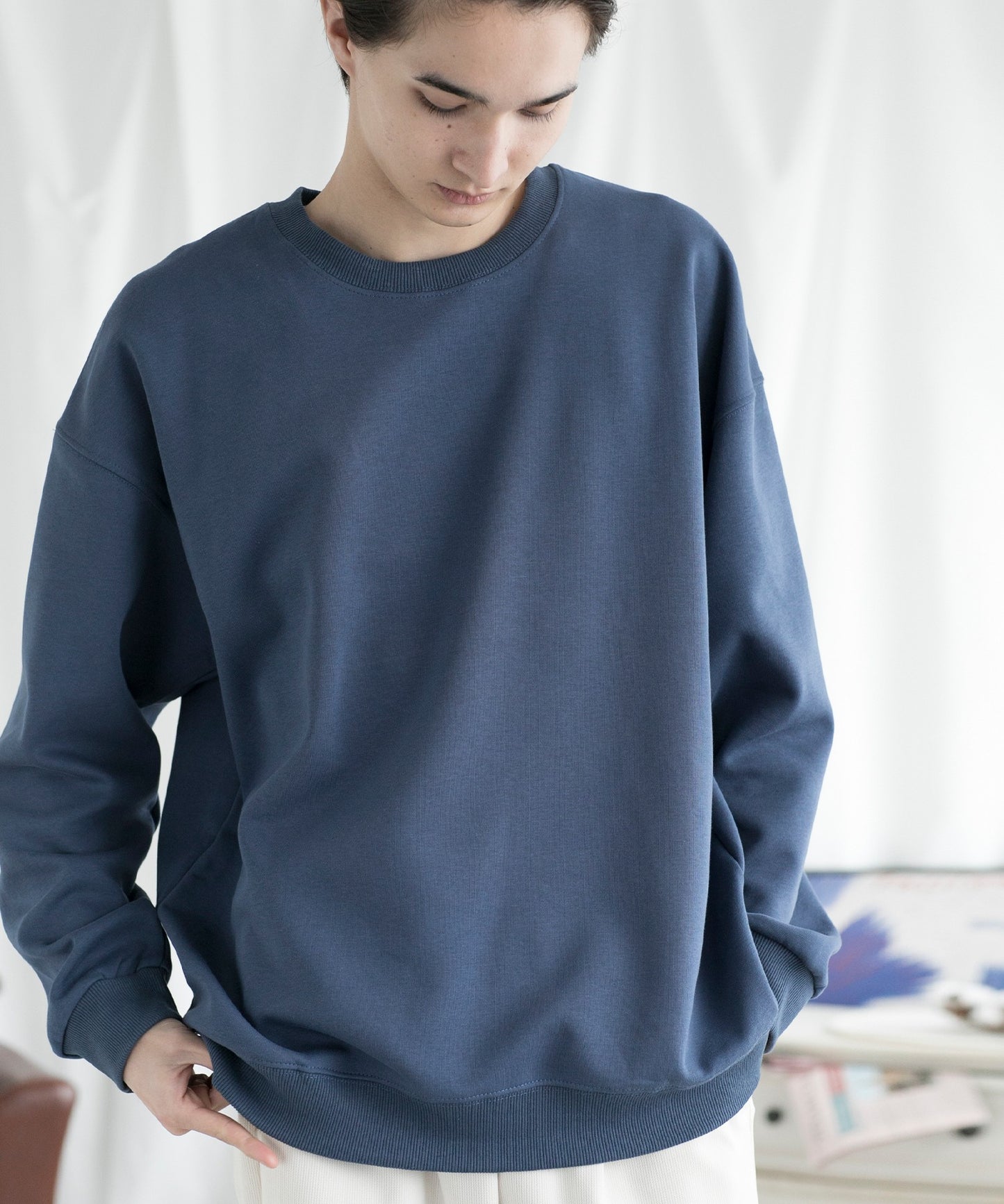 【aimoha MEN】SLIM FIT PULLOVER スリムフィットスウェット