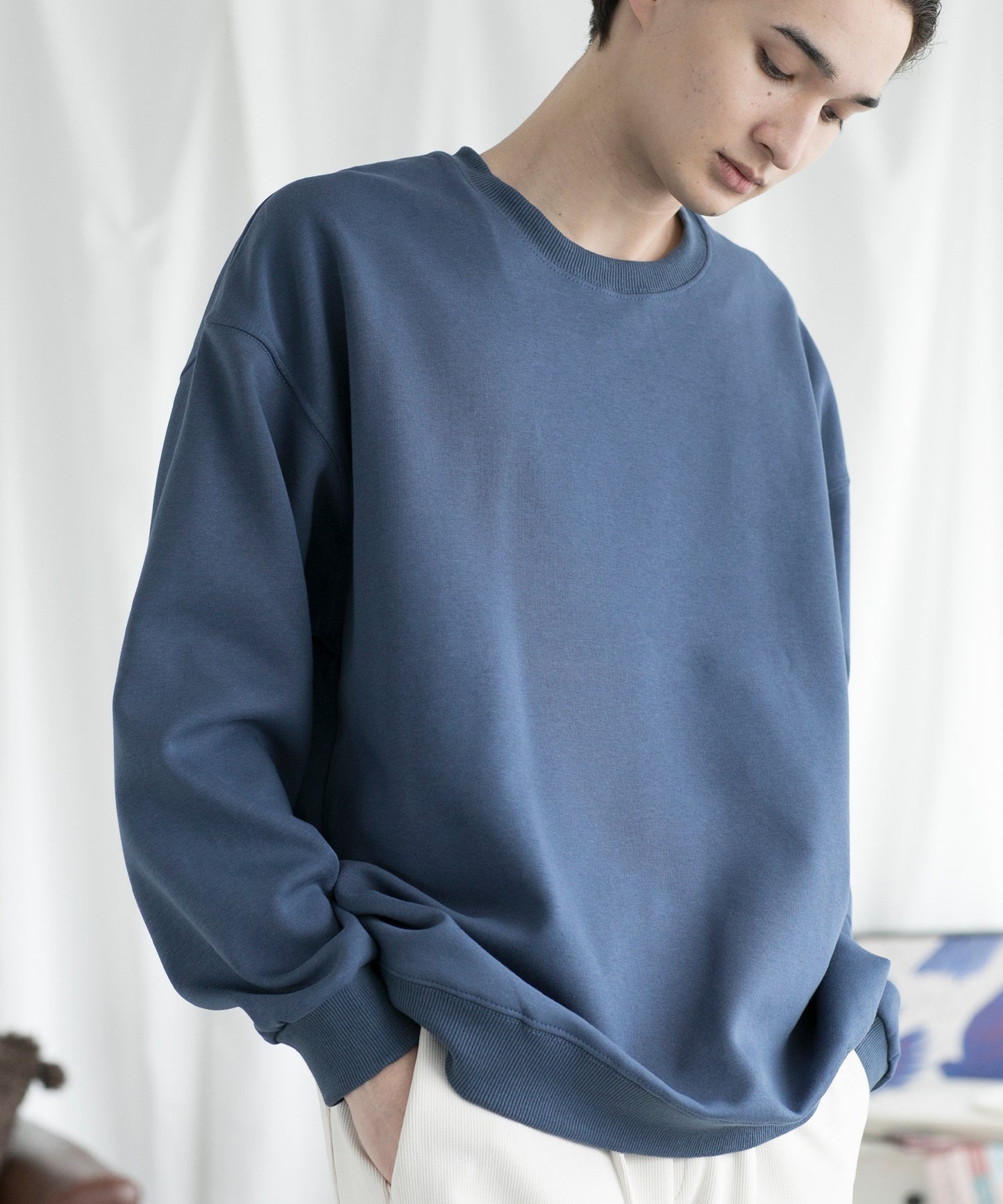 【aimoha MEN】SLIM FIT PULLOVER スリムフィットスウェット