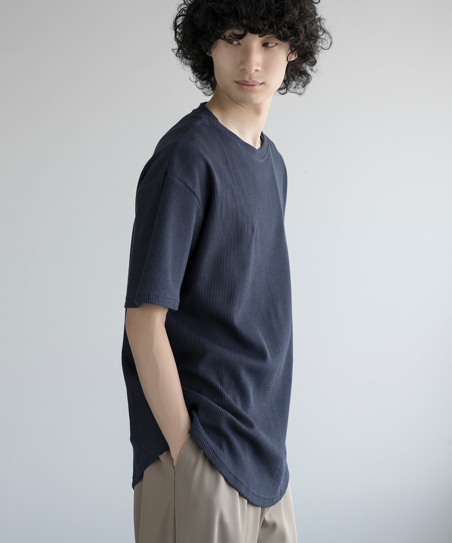 aimoha MEN/ TEXTURED KNIT TEE