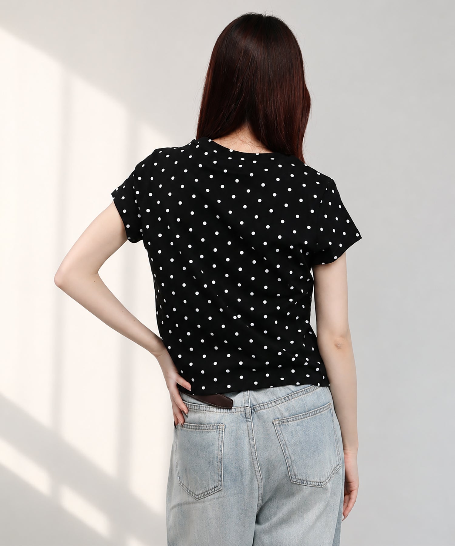aimoha/ドット柄半袖Tシャツ