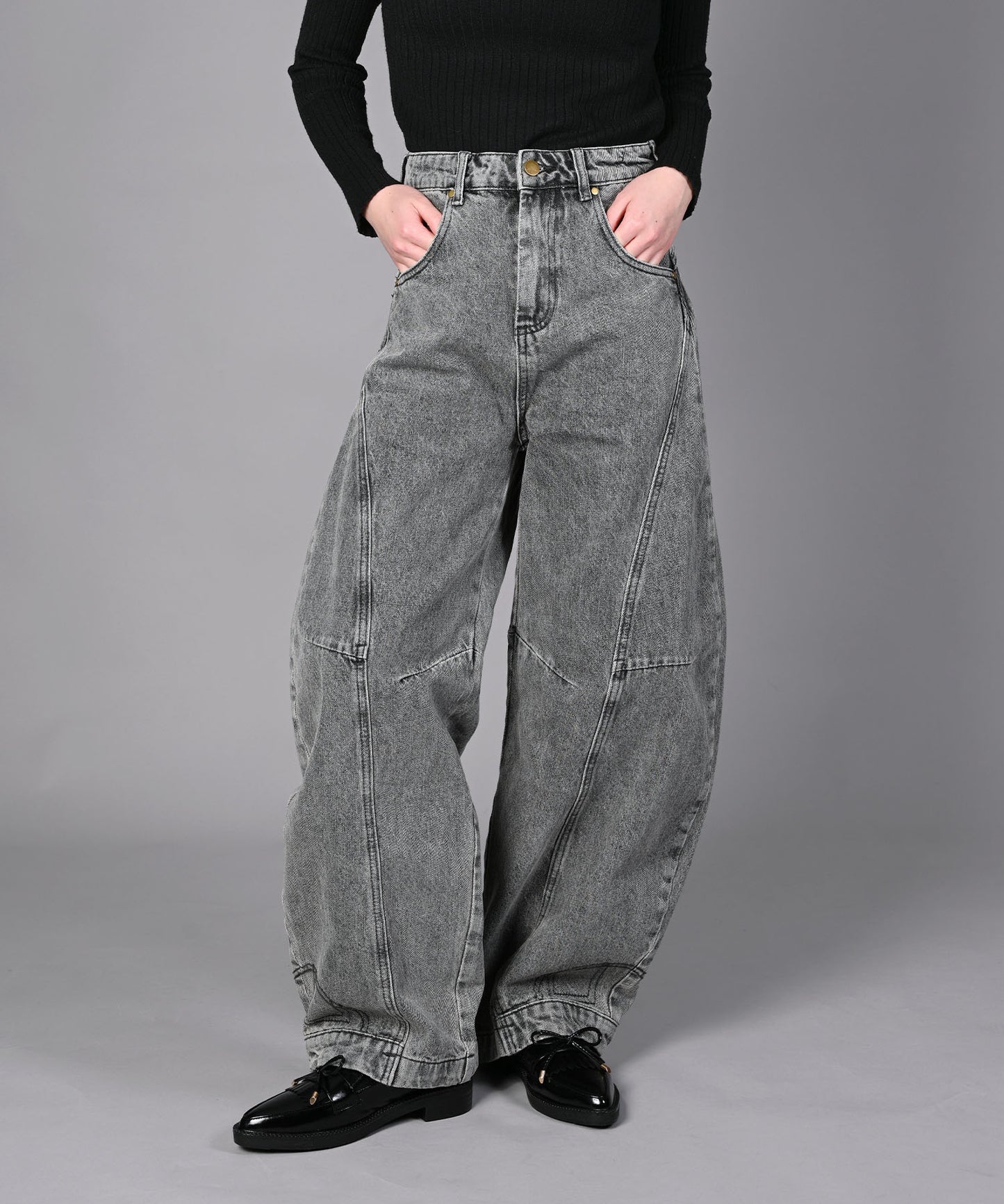 刺繍なしバージョン追加！HOOK -select- 逆さデザインバルーンジーンズ