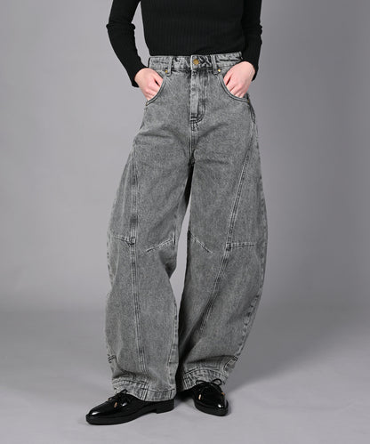 刺繍なしバージョン追加！HOOK -select- 逆さデザインバルーンジーンズ