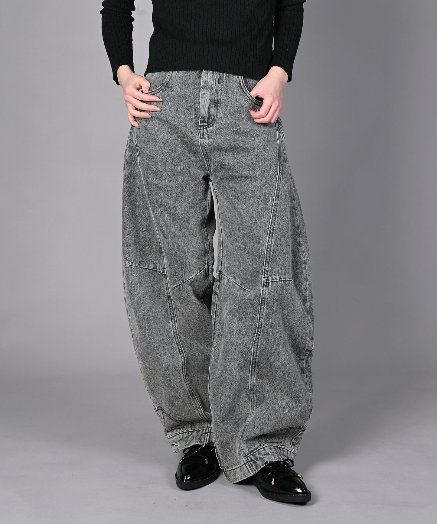 刺繍なしバージョン追加！HOOK -select- 逆さデザインバルーンジーンズ