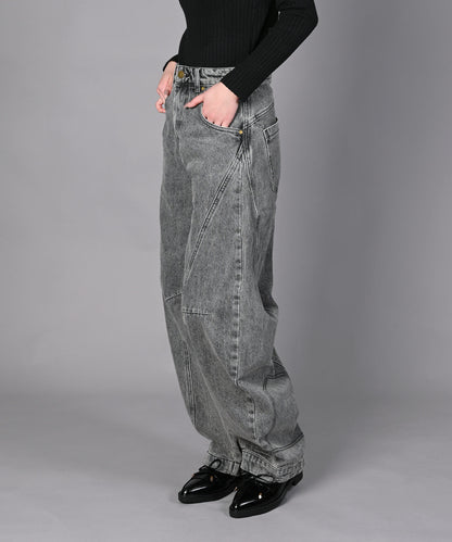 刺繍なしバージョン追加！HOOK -select- 逆さデザインバルーンジーンズ