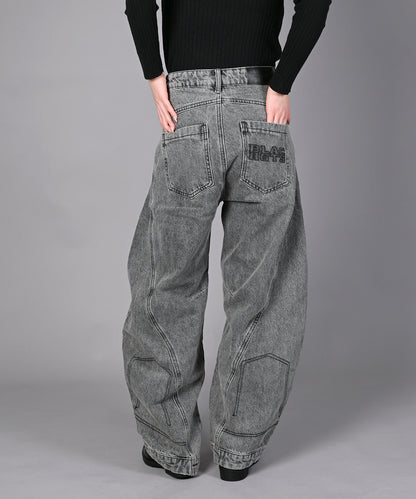 刺繍なしバージョン追加！HOOK -select- 逆さデザインバルーンジーンズ