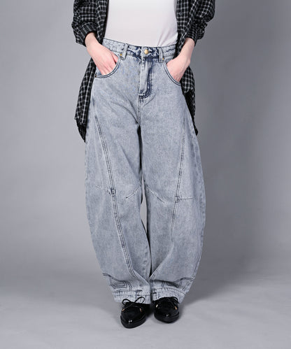 刺繍なしバージョン追加！HOOK -select- 逆さデザインバルーンジーンズ