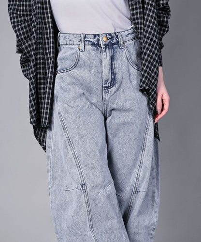 刺繍なしバージョン追加！HOOK -select- 逆さデザインバルーンジーンズ