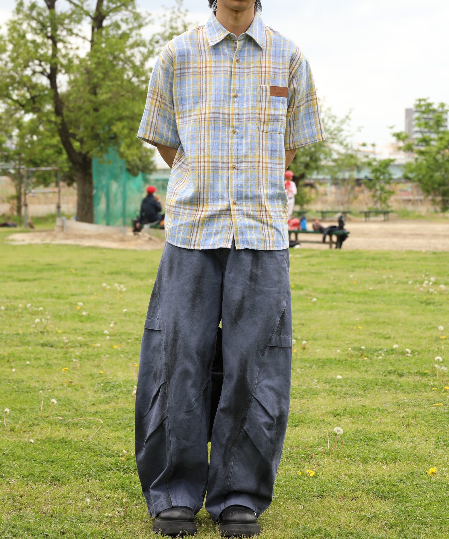 HOOK -select- Military Paint Volume Switching Curve Work Pants