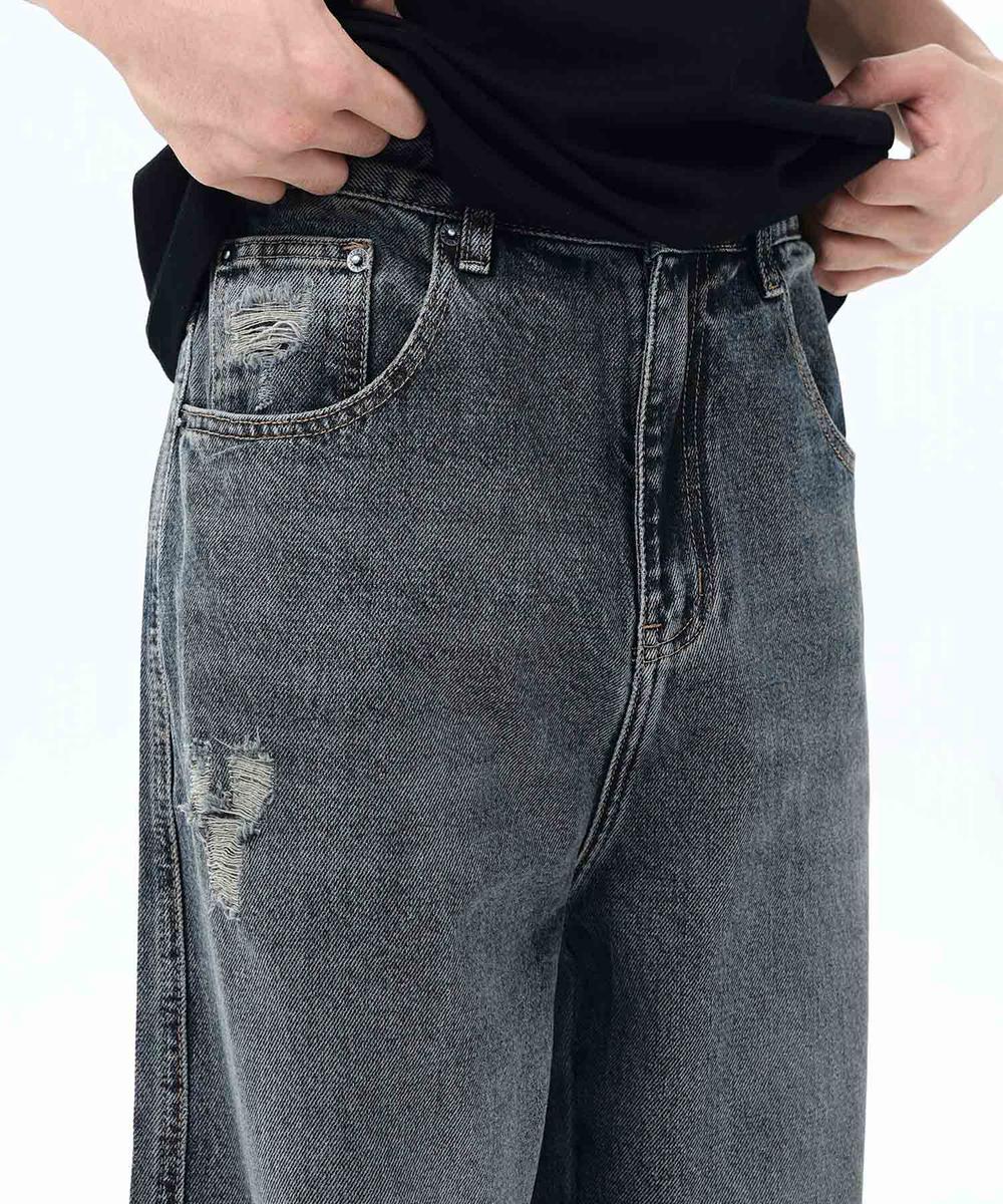 【aimoha neo】Grunge Style Wide Jeans