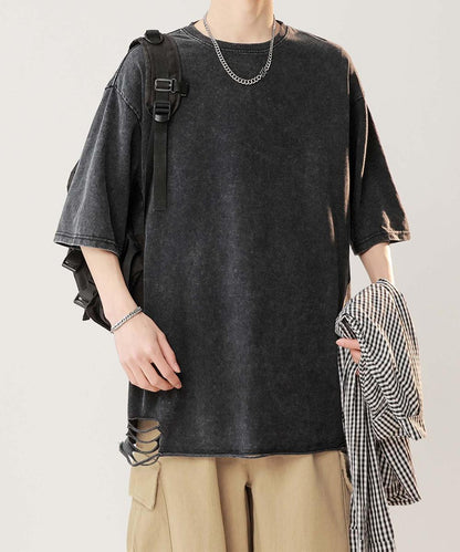 【aimoha neo】Distressed Edge T-Shirt