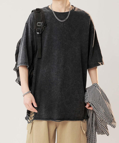 【aimoha neo】Distressed Edge T-Shirt