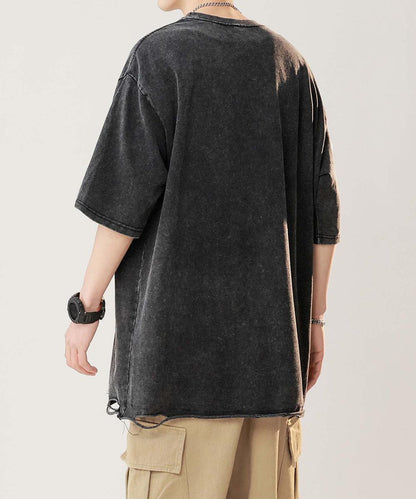 【aimoha neo】Distressed Edge T-Shirt