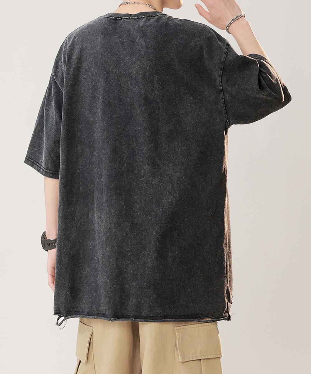 【aimoha neo】Distressed Edge T-Shirt