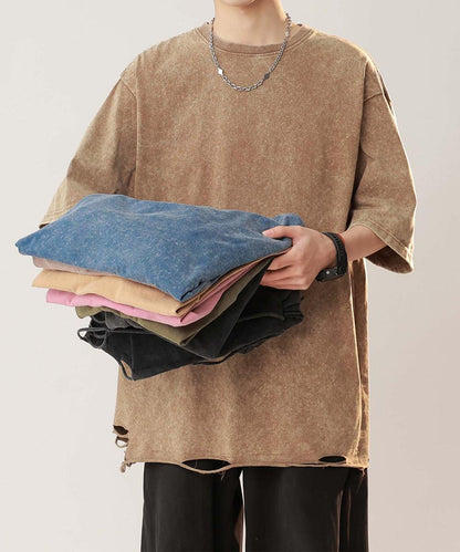 【aimoha neo】Distressed Edge T-Shirt