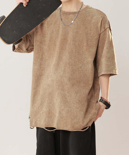 【aimoha neo】Distressed Edge T-Shirt